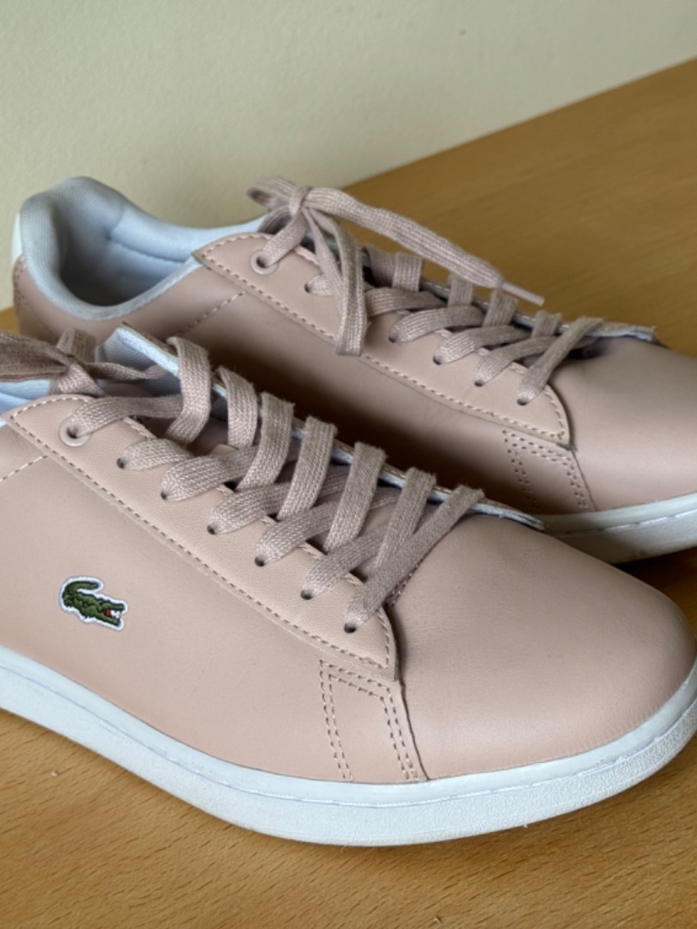 Lacoste Hydez 319 Women's Blush Pink Leather Sneakers Size 9.5 Shoes